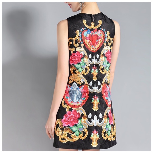 The SHAELIA Jeweled Brocade Dress - Picture 3 of 8